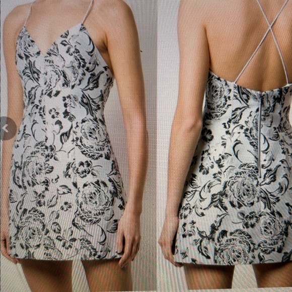 NWT alice+olivia Tayla Dress Sz 4 Silk Brocade Holiday Party semiformal wedding